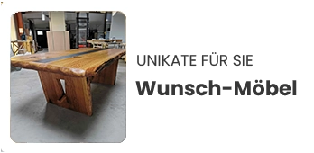 Massiver Holztisch als Unikat in der Werkstatt